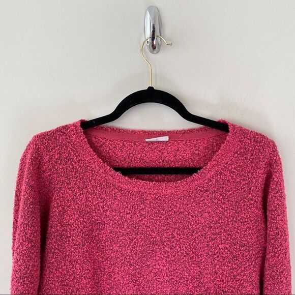 Noisy May - Textured Crop Pink/Black Sweater - Picture 5 of 13